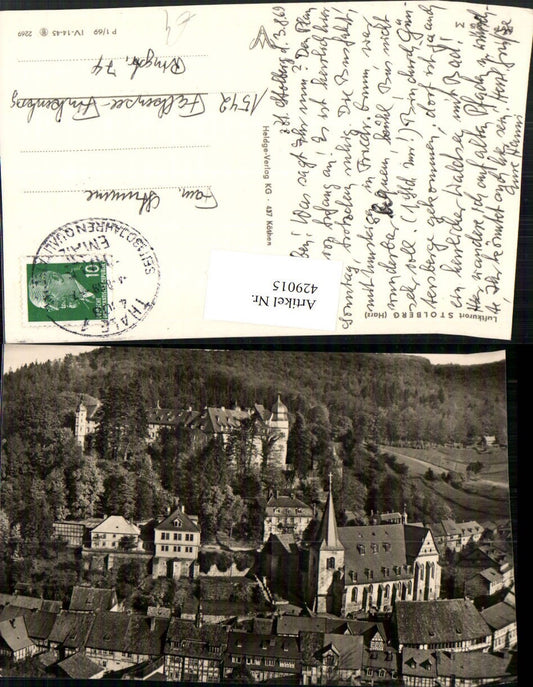 429015,Stolberg im Harz Teilansicht Kirche m. Schloss