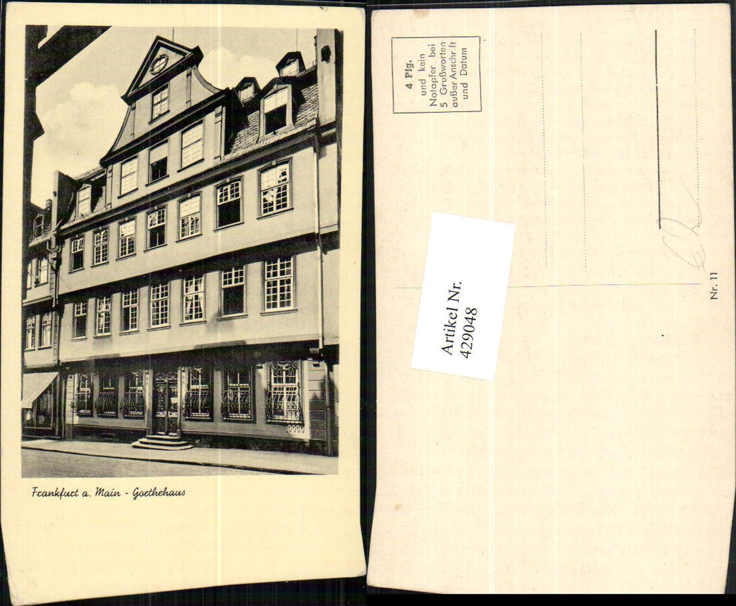 429048,Frankfurt am Main Goethehaus Gebäude