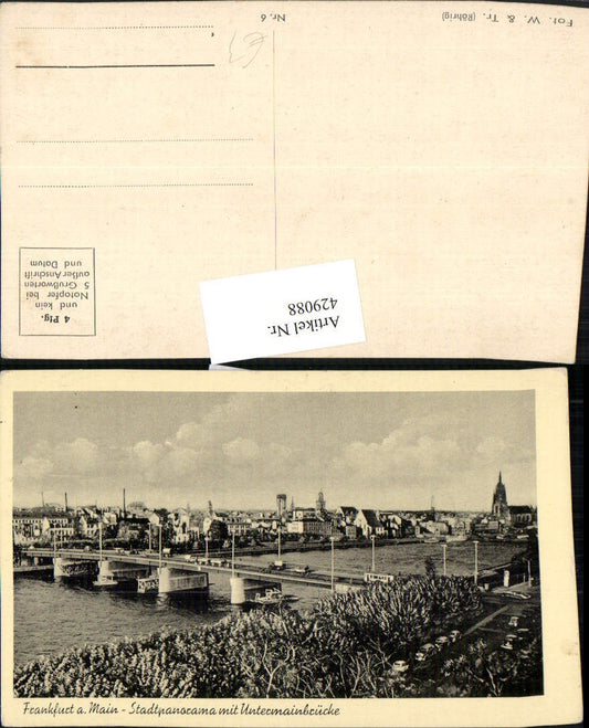 429088,Frankfurt am Main Teilansicht m. Untermainbrücke Brücke