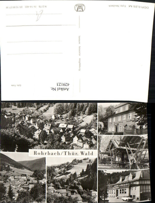 429123, Rohrbach in Thuringia, Total Gasthaus Pension, Multi-view postcard