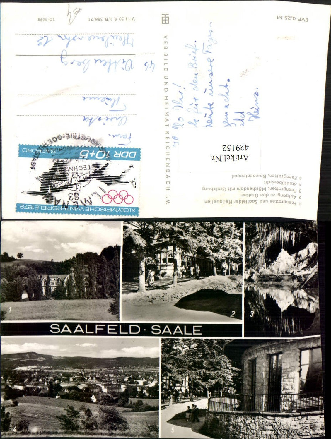 429152, Saalfeld an der Saale Total Fairy Grottoes Multi-view postcard