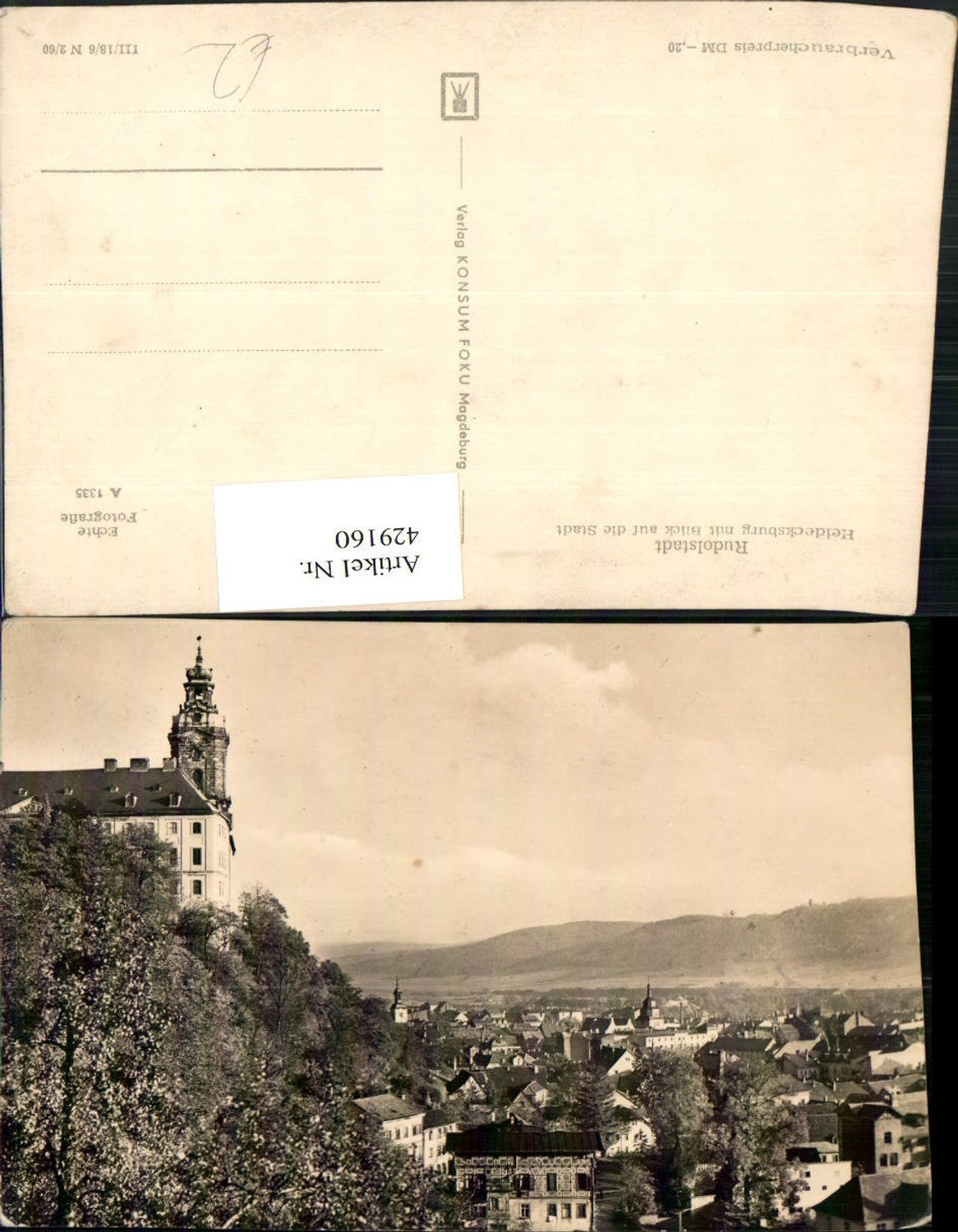 429160, Rudolstadt partial view with Heidecksburg Castle