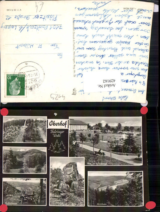 429162, Oberhof in Thuringia, Schanze Teufelskanzel Lütsche multi-image postcard