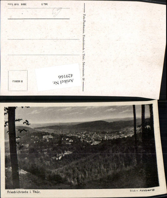 429166,Friedrichroda Totale vom Abtsberg