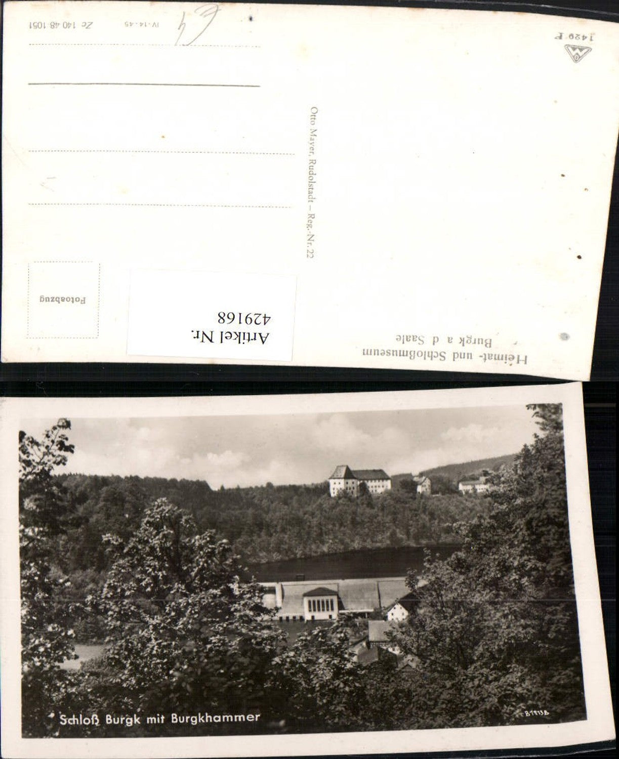 429168,Burgk an d. Saale Schloss m. Burgkhammer
