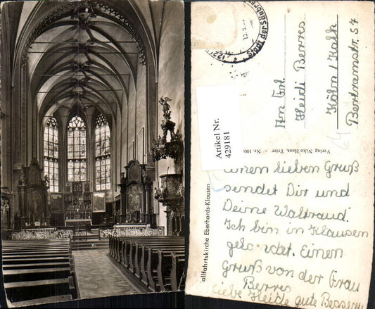 429181,Eberhards-Klausen Wallfahrtskirche Kirche Innenansicht