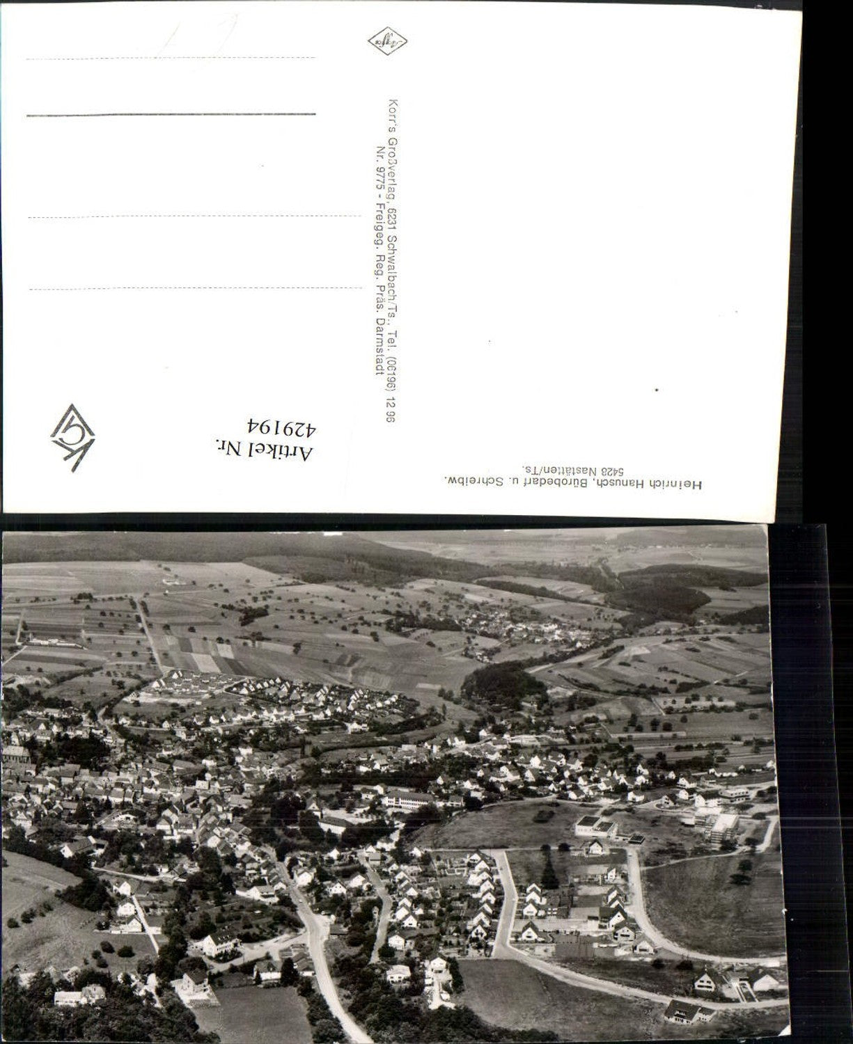 429194,Nastätten im Taunus Totale Fliegeraufnahme