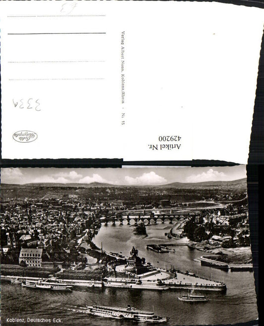 429200,Koblenz Teilansicht Deutsches Eck Denkmal