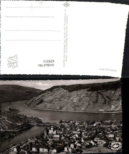 429211,Bingen am Rhein Totale Fliegeraufnahme