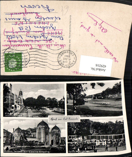 429216,Bad Neuenahr Kurhaus Anlagen Casino Park Mehrbildkarte