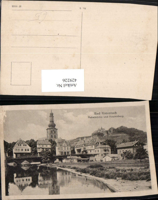 429226,Bad Kreuznach Nahebrücke Brücke u. Kauzenberg