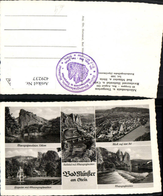 429237,Bad Münster am Stein Totale Kurgarten Rheingrafenstein Mehrbildkarte