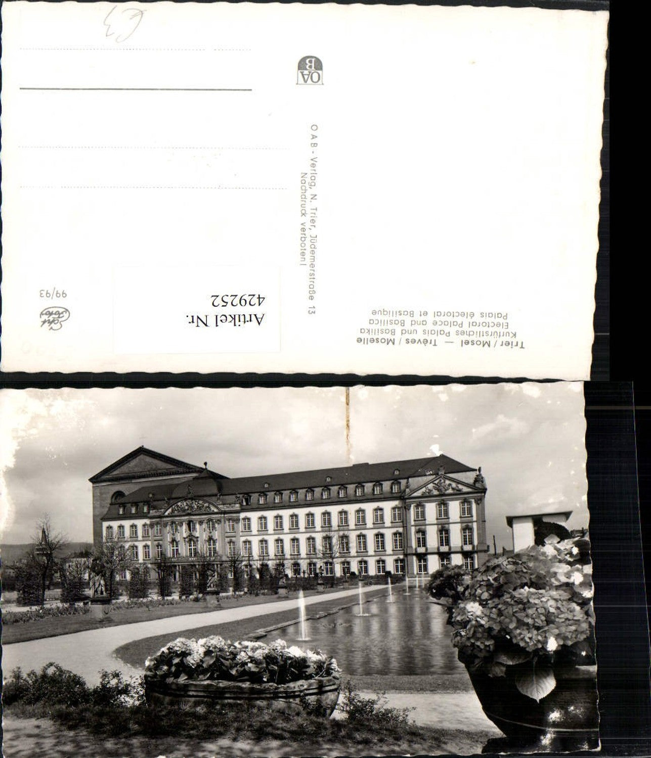 429252,Trier an d. Mosel Kurfürstliches Palais u. Basilika