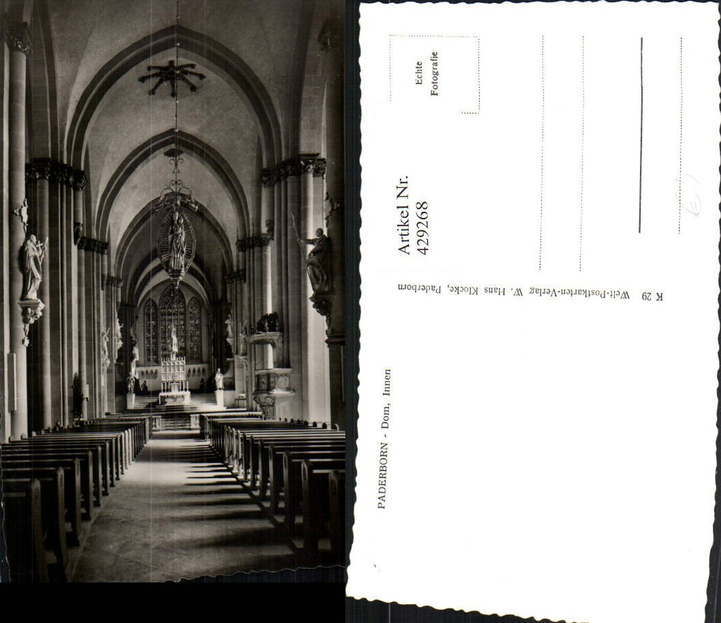 429268,Paderborn Dom Kirche Innenansicht