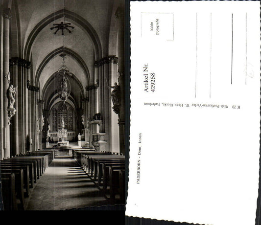 429268,Paderborn Dom Kirche Innenansicht