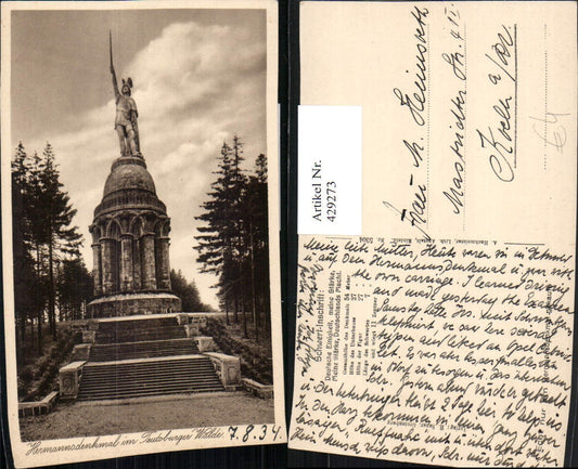 429273,Hermanns-Denkmal im Teutoburger Wald b. Detmold