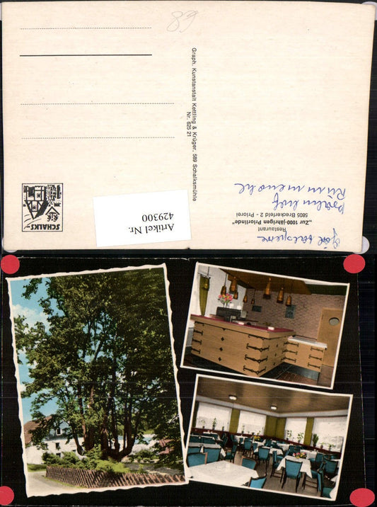 429300,Breckerfeld Restaurant zur 1000-jährigen Priorlinde Baum Mehrbildkarte