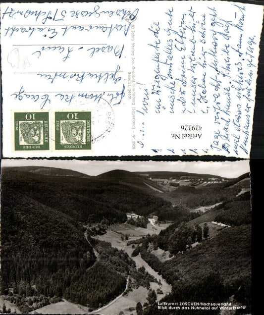 429326,Züschen im Hochsauerland Nuhnetal m. Winterberg Bahnpost