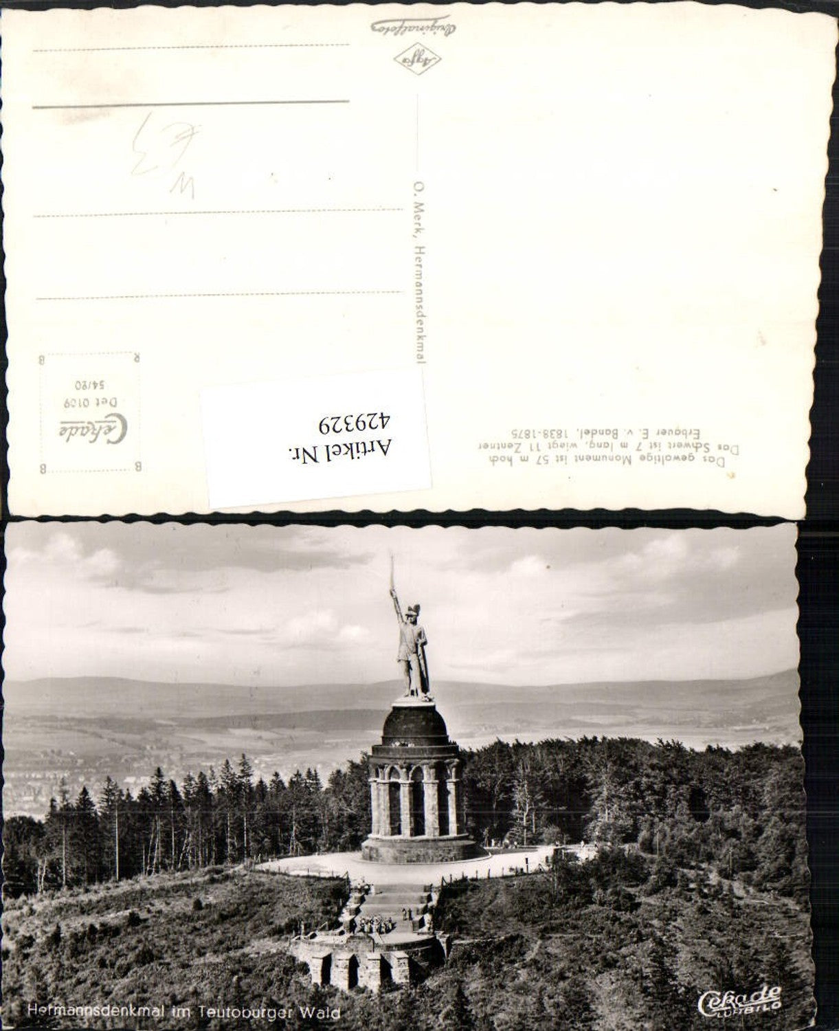 429329,Hermanns-Denkmal im Teutoburger Wald b. Detmold Fliegeraufnahme