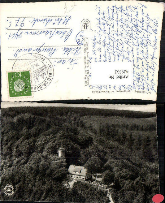 429332,Bad Driburg Iburgplateau m. Sachsenklause Fliegeraufnahme