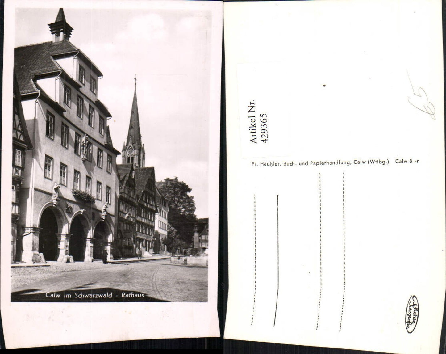 429365,Calw im Schwarzwald Rathaus Straßenansicht