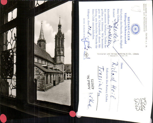 429375,Villingen im Schwarzwald Münster Kirche vom Rathausfenster