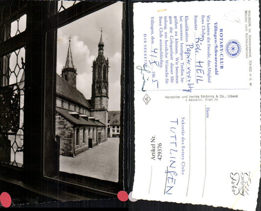 429376,Villingen im Schwarzwald Münster Kirche vom Rathausfenster