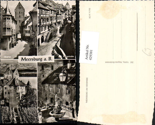429381,Meersburg am Bodensee Schloss Obertor Erker Brunnen Mehrbildkarte