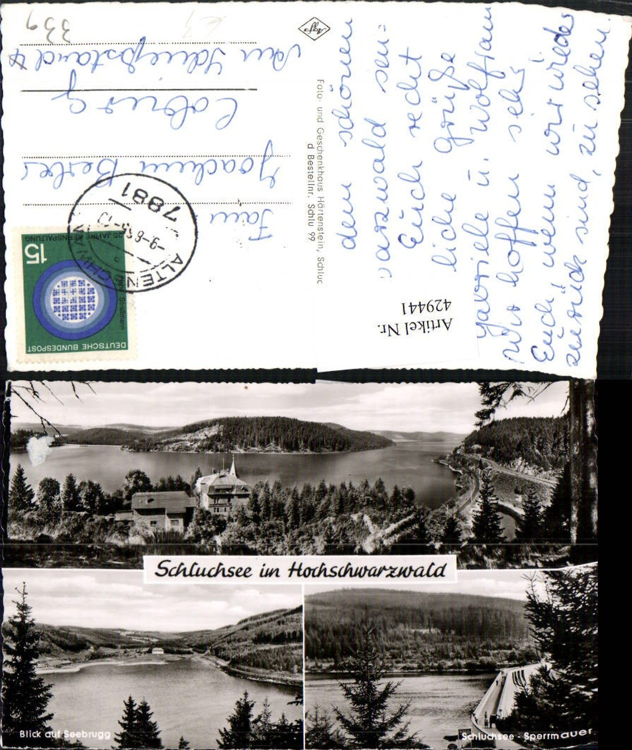 429441,Schluchsee im Schwarzwald See Sperrmauer Mehrbildkarte