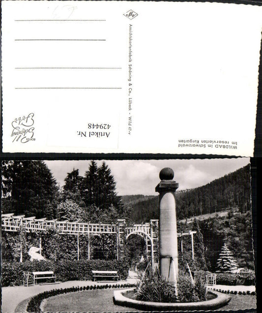429448, Wildbad in the Black Forest, spa gardens, fountain