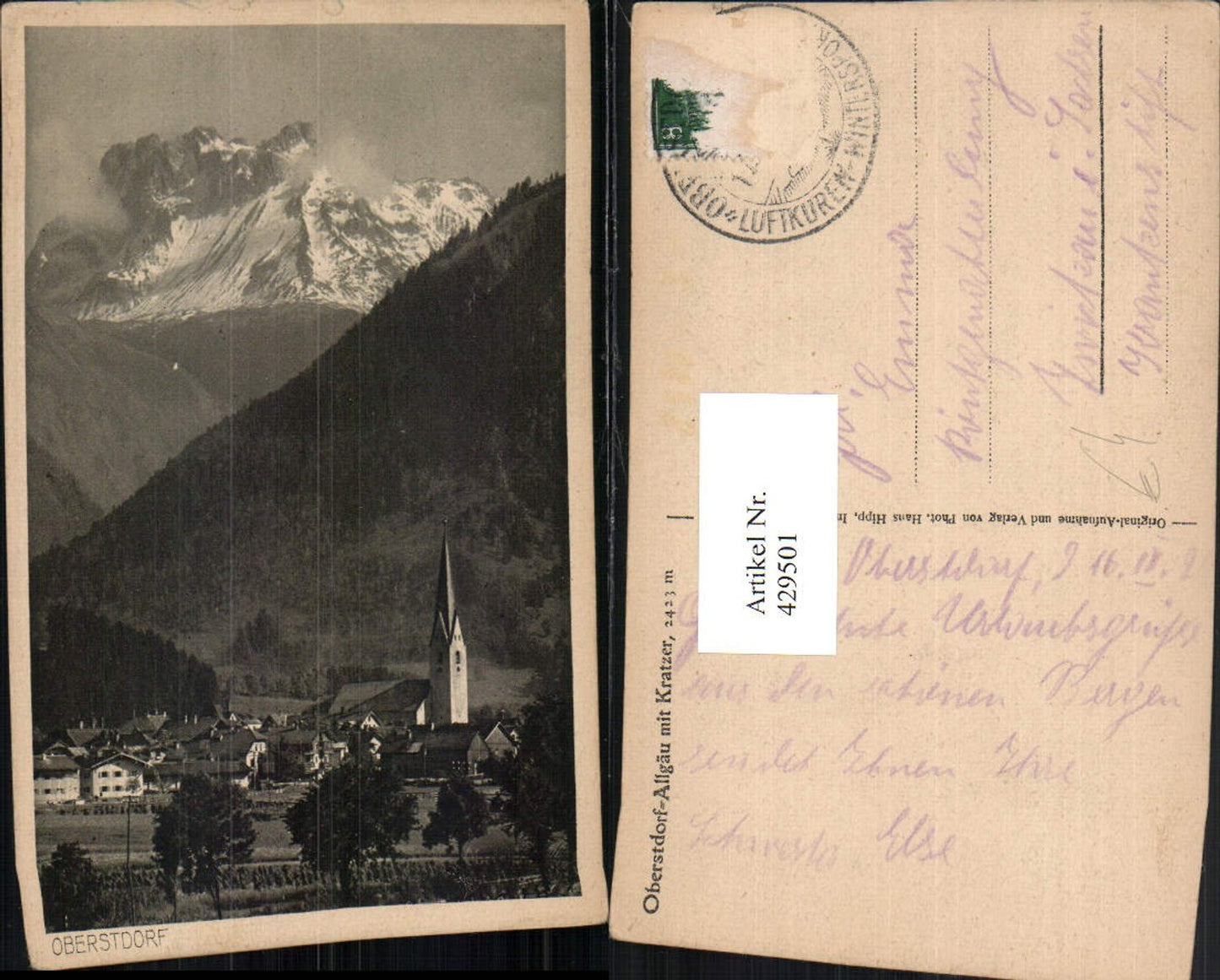 429501,Oberstdorf im Allgäu Teilansicht m. Kratzer Bergkulisse