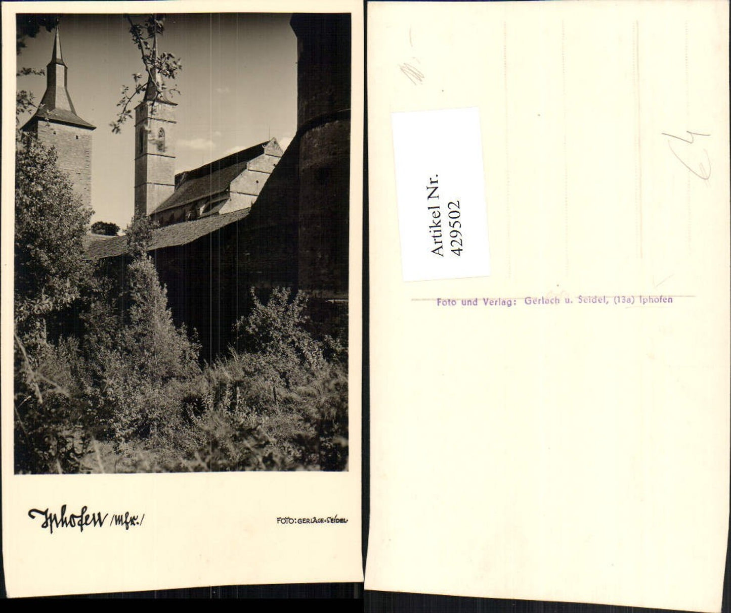 429502,Iphofen Kirche Turm Motiv