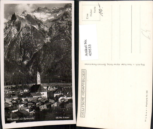 429533,Mittenwald Teilansicht m. Karwendel Bergkulisse