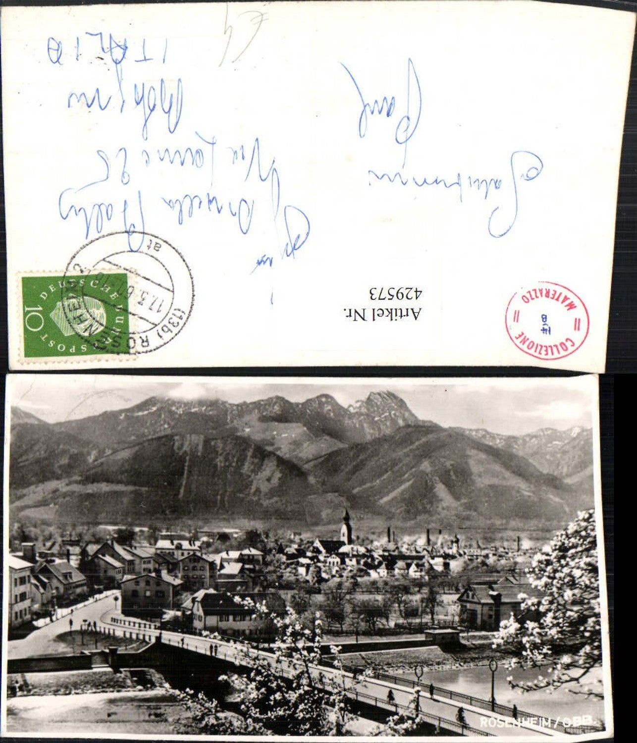 429573,Rosenheim Totale Brücke Bergkulisse