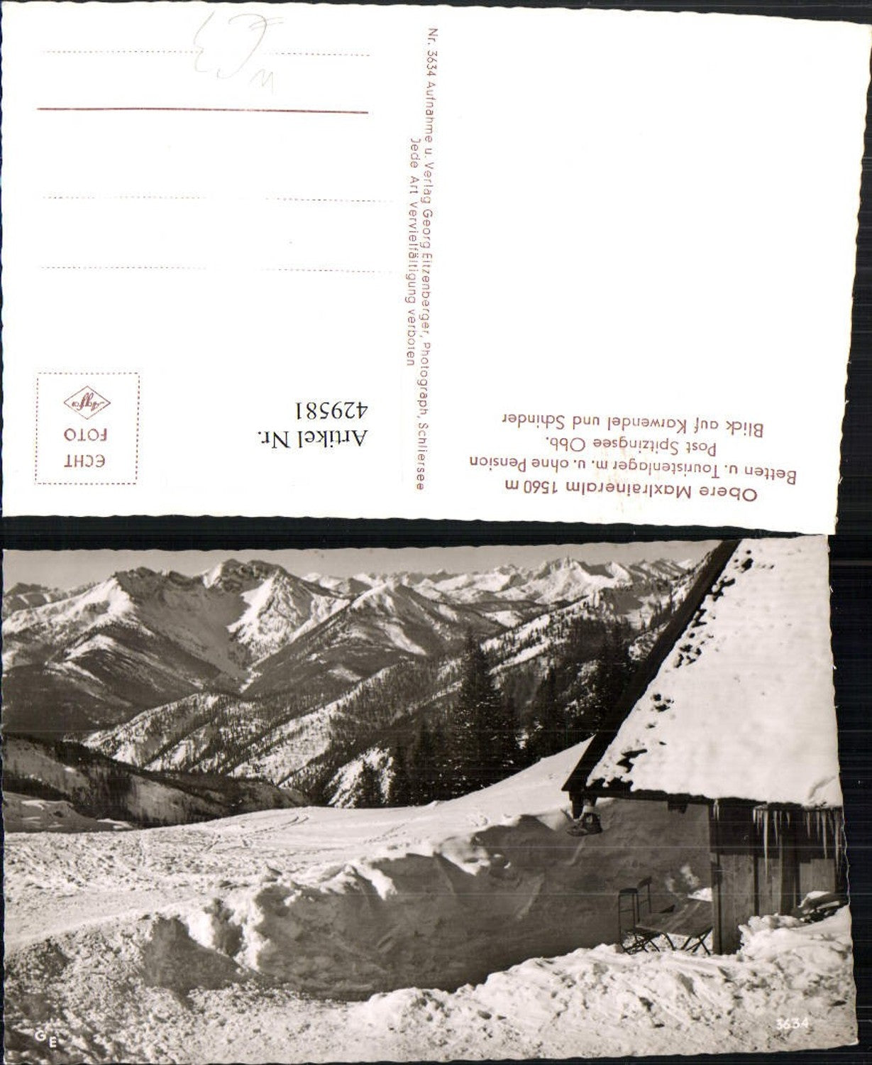 429581,Obere Maxlraineralm b. Spitzingsee Schliersee Bergkulisse Winterbild