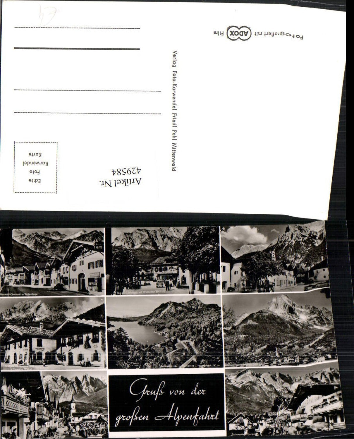 429584,Mittenwald Totale Straßenansichten Mehrbildkarte