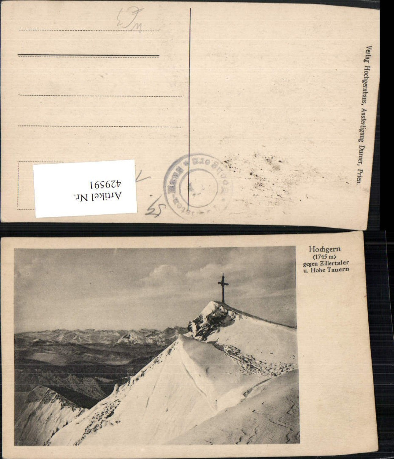 429591,Hochgern b. Unterwössen geg. Zillertaler u. Hohe Tauern Bergkulisse