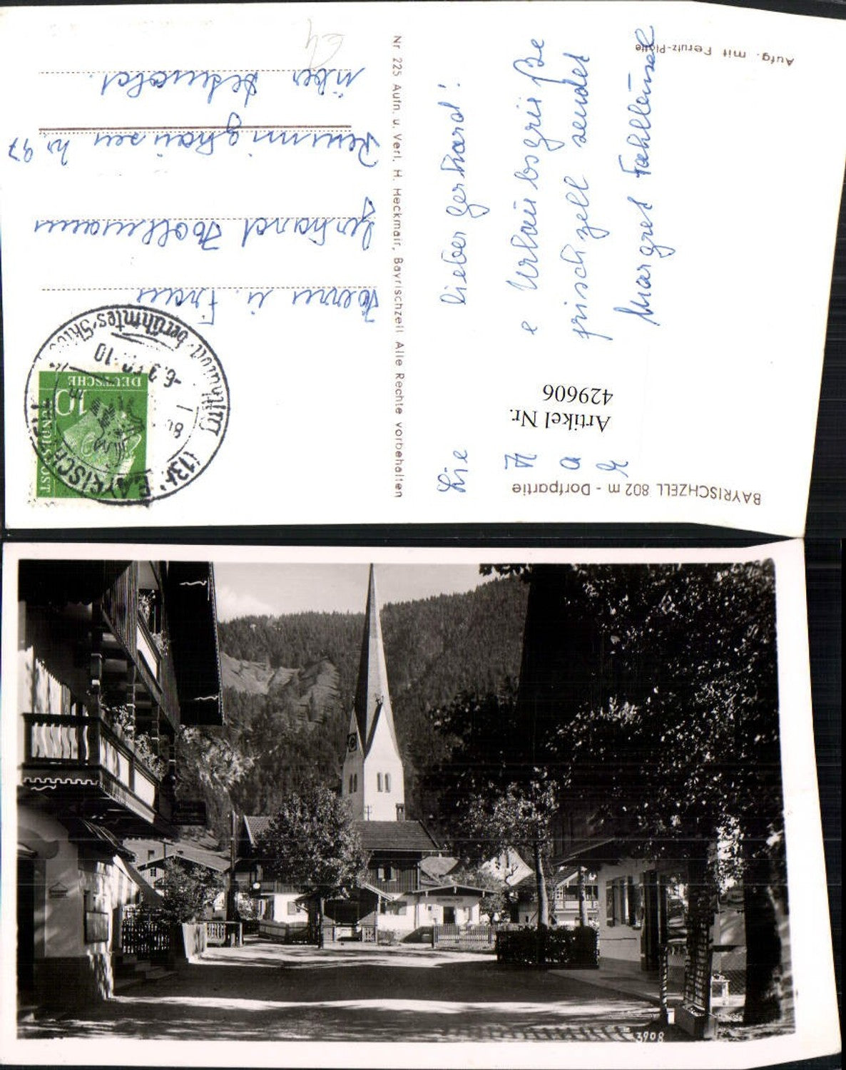 429606,Bayrischzell Dorfpartie Kirchenturm