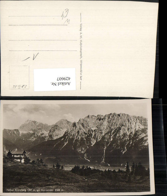 429607,Hoher Kranzberg b. Mittenwald b. Karwendel Bergkulisse