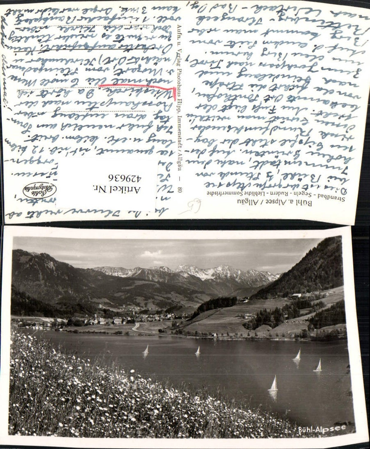 429636,Bühl am Alpsee im Allgäu b. Immenstadt Teilansicht Bergkulisse