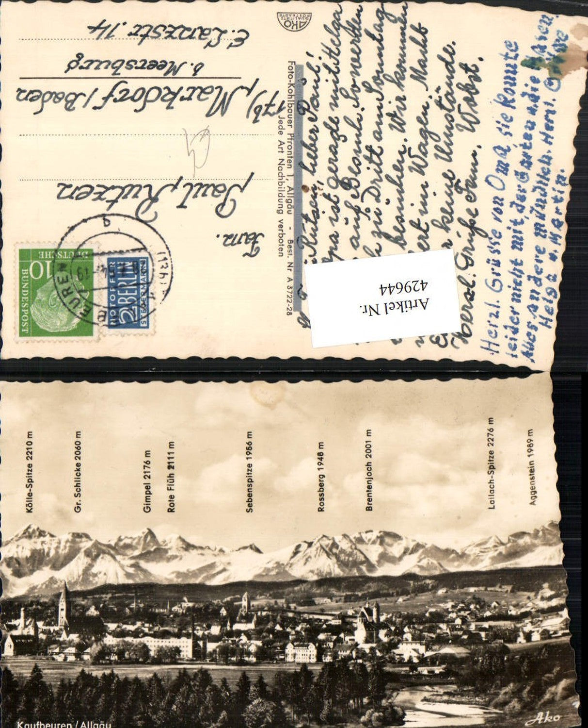 429644,Kaufbeuren Totale Bergkulisse