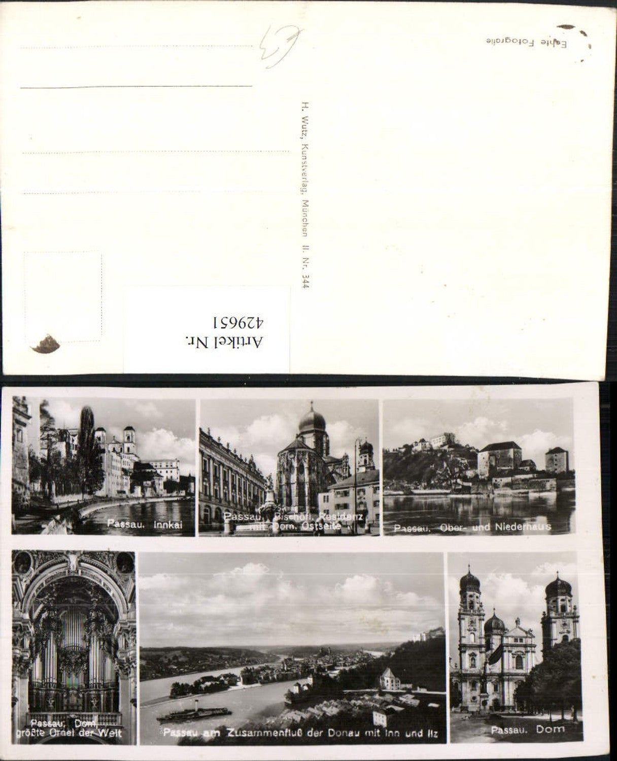 429651,Passau Totale Dom Kirche Orgel Residenz Ober- und Niederhaus Mehrbildkarte
