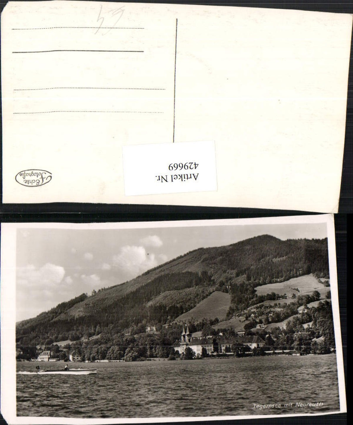 429669, Tegernsee Lake near Neureuth Motorboat Boat
