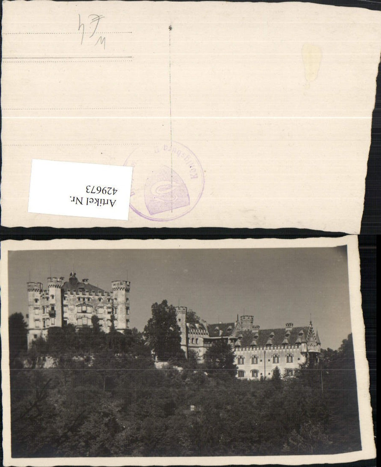 429673,Foto AK Königsburg Schloss Neuschwanstein b. Füssen