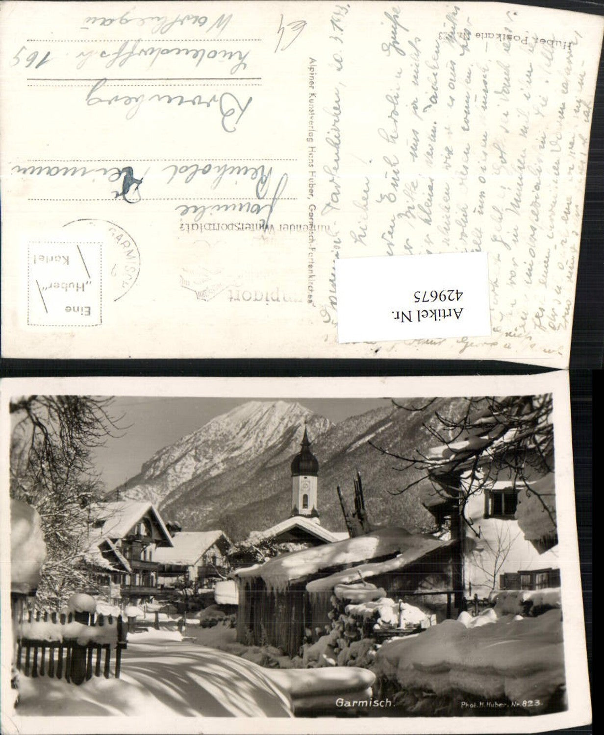 429675,Garmisch Teilansicht Motiv Bergkulisse Winterbild