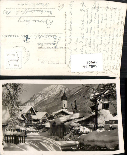 429675,Garmisch Teilansicht Motiv Bergkulisse Winterbild