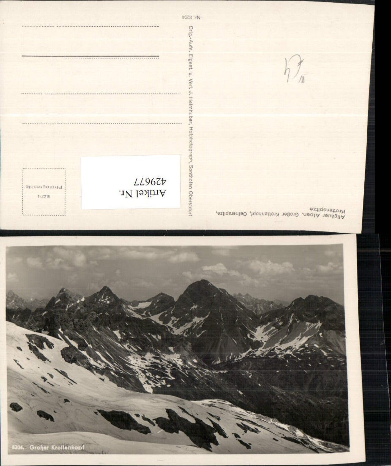 429677,Großer Krottenkopf Oefnerspitze Krottenspitze b. Oberstdorf Bergkulisse