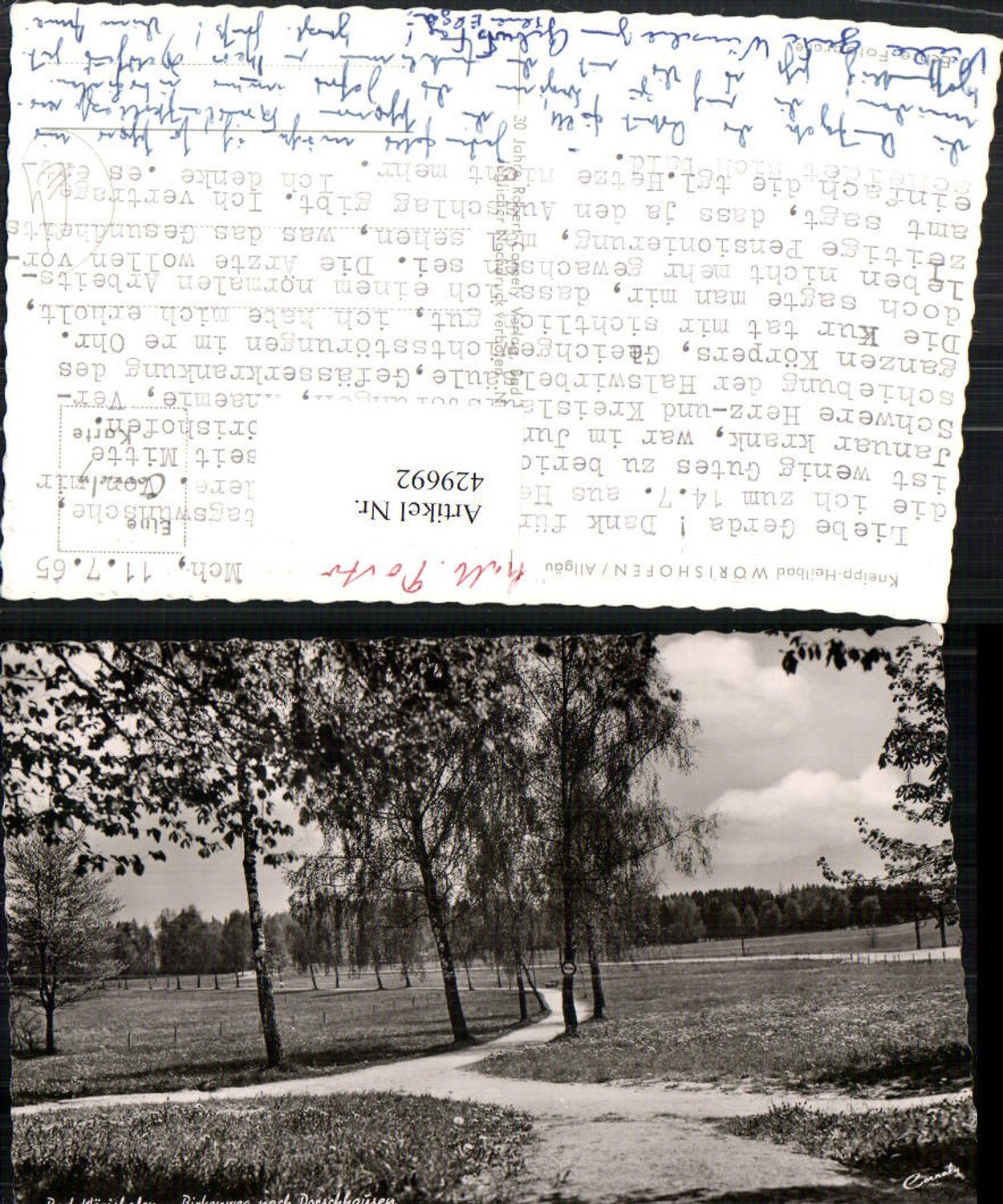 429692,Bad Wörishofen im Allgäu Birkenweg nach Dorschhausen