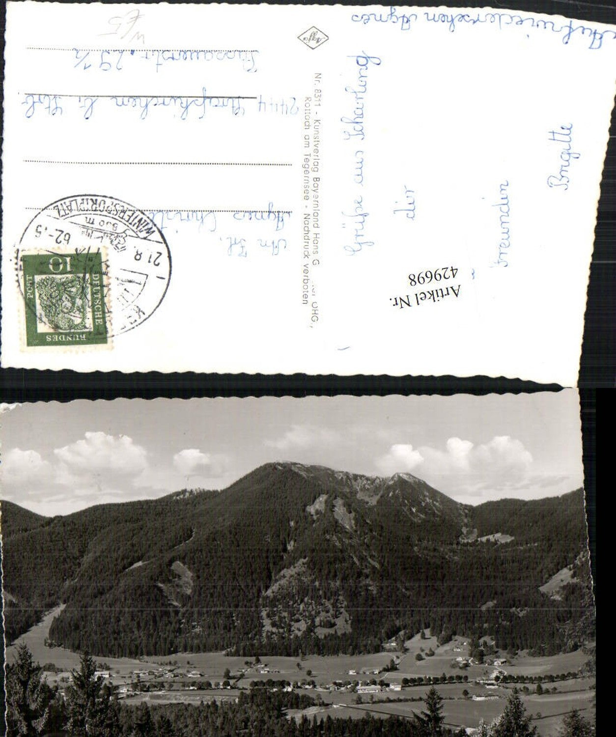 429698,Scharling b. Tegernsee Totale m. Hirschberg