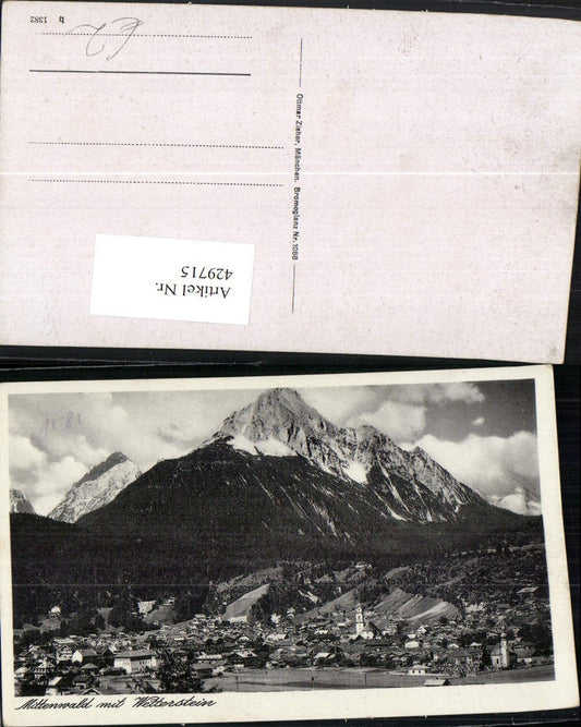 429715,Mittenwald Totale m. Wetterstein Bergkulisse